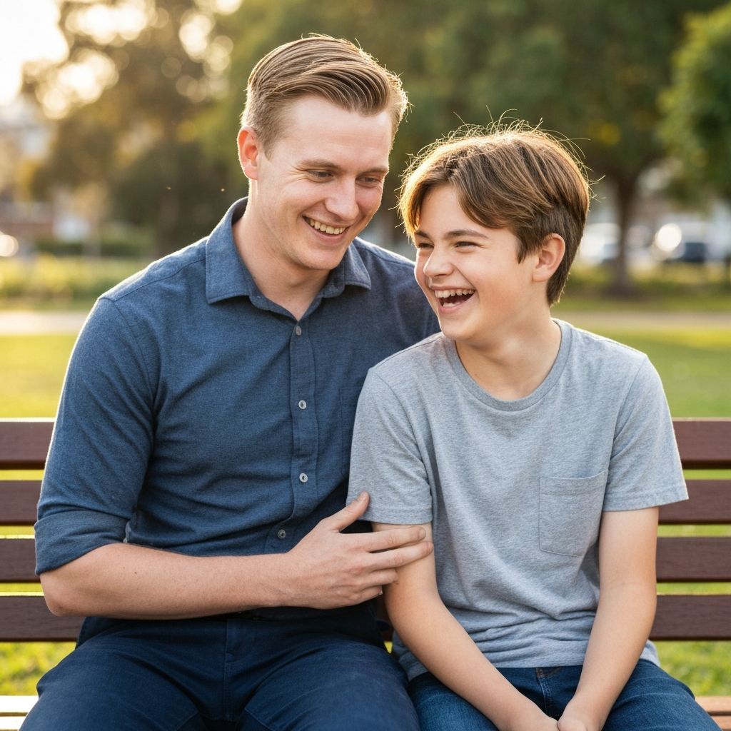 Carer and participant sharing a genuine laugh